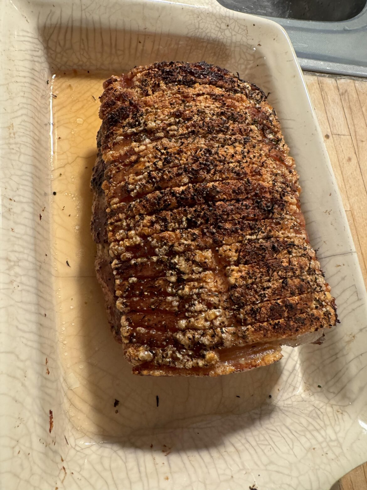 Pork belly roast (danish Flæskesteg)