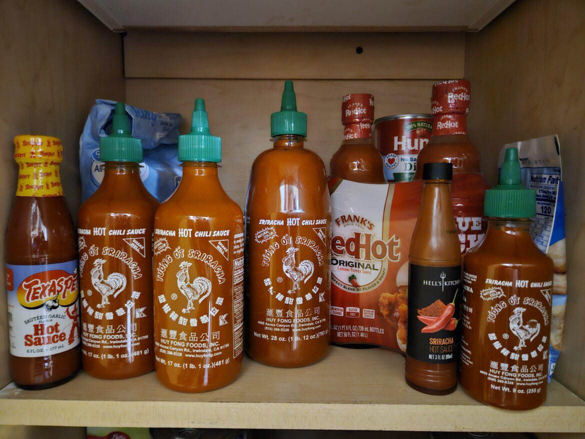 My girlfriends stocked up on hot sauce