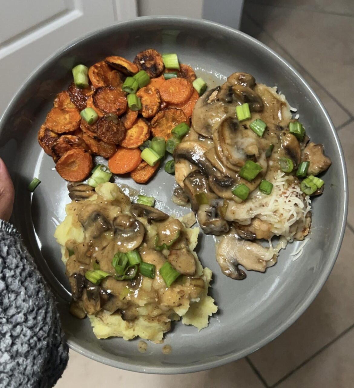 Cheesy Smothered Mushroom Chicken