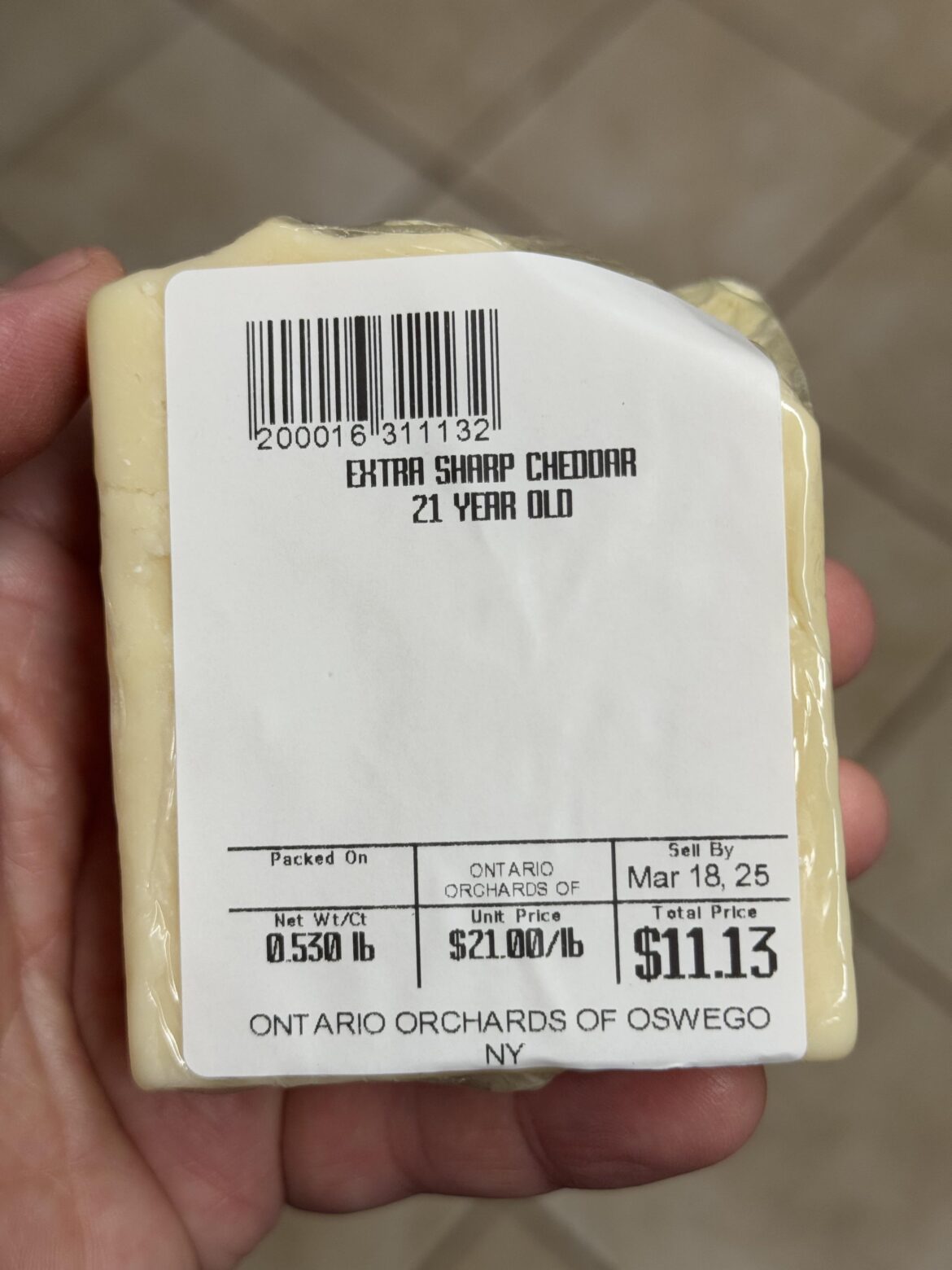 21 year old cheddar! Good!