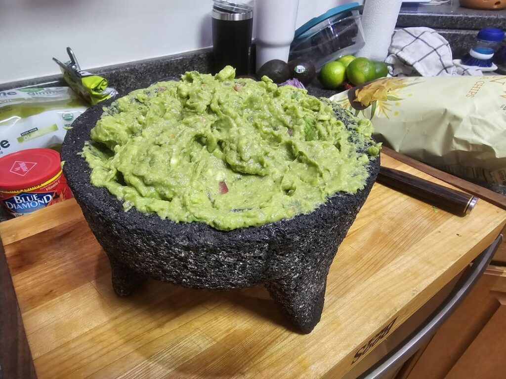 This homemade guacamole heck yeah!