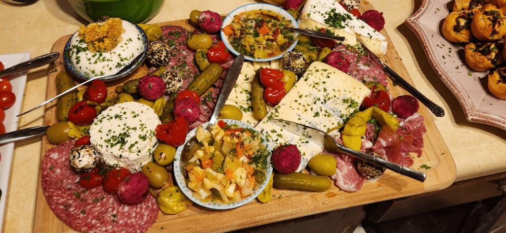 The board I made for my partner's Birthday Party! Not the best photo, but they wanted to dig in.....