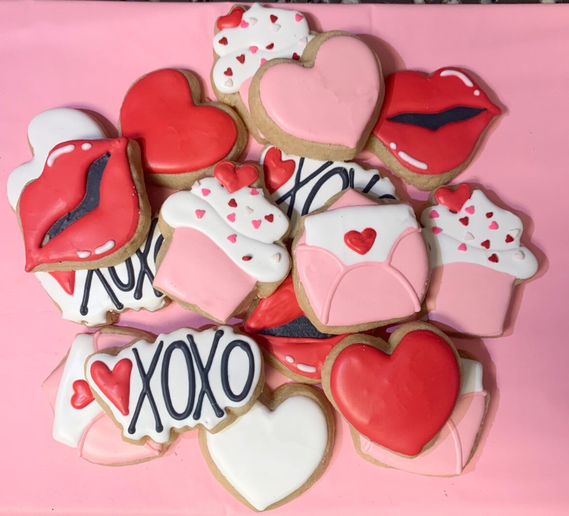 Valentine’s mini cookies (1.5”-2”)