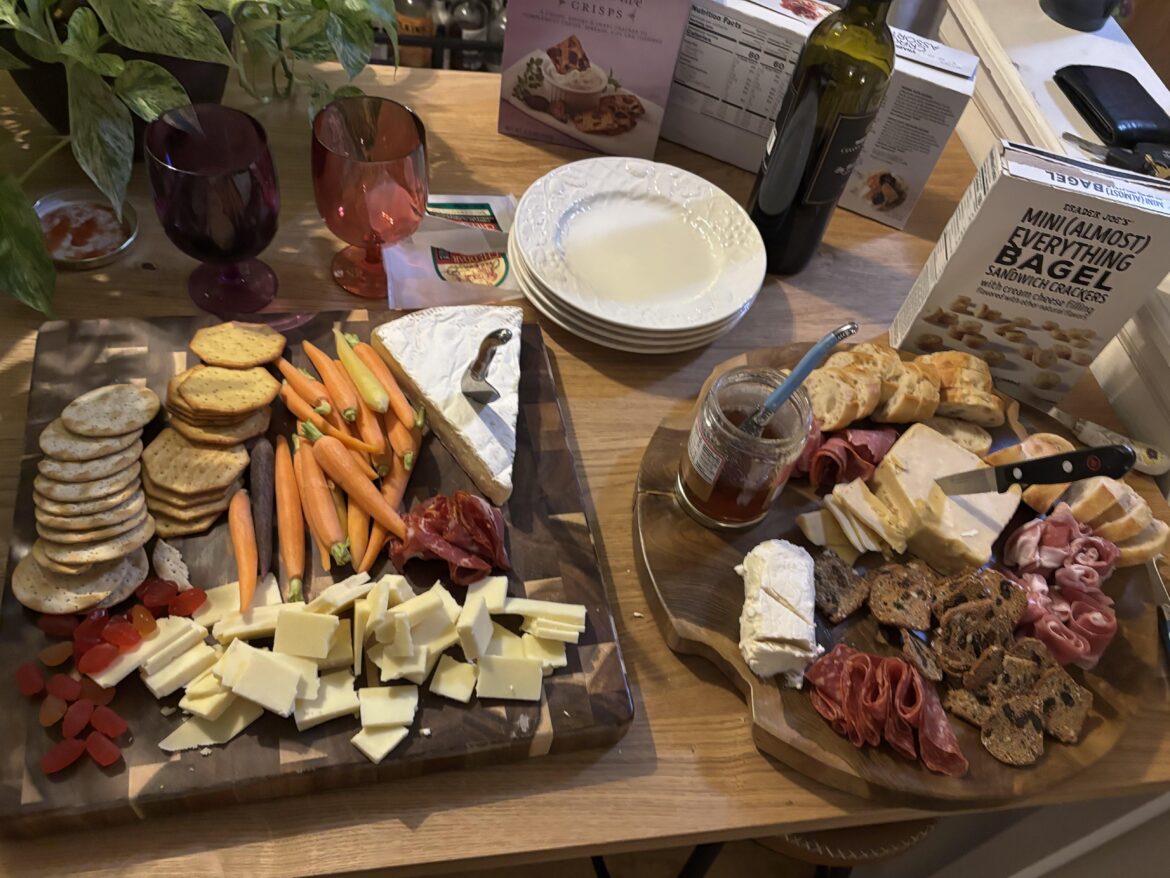 Wanted to share this charcuterie largely courtesy of Trader Joe’s (with the exception of one thing!)