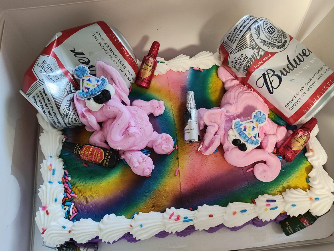 Drunken elephant cake