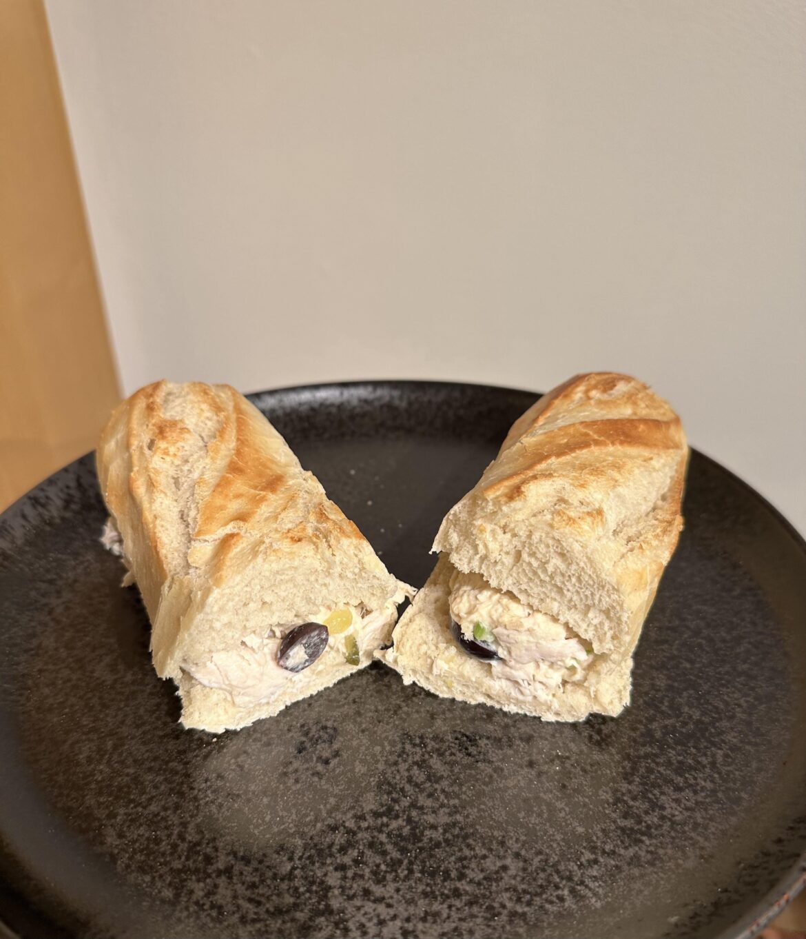 Healthy chicken salad Baguette