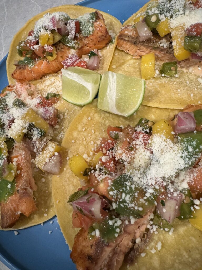 Salmon tacos