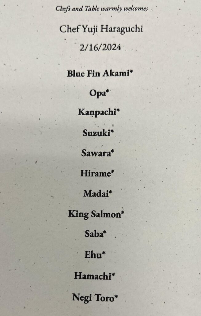 Omakase with Chef Yuji Haraguchi in Kona, Hawaii