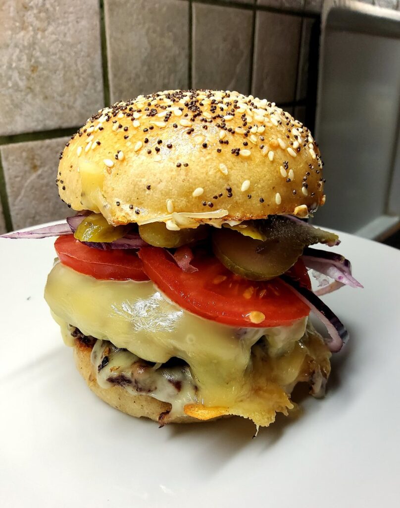 A double cheeseburger | The Fat Chamois