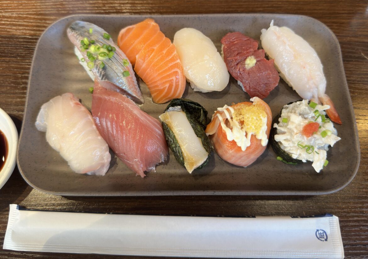 Sushi buffet in Fukuoka