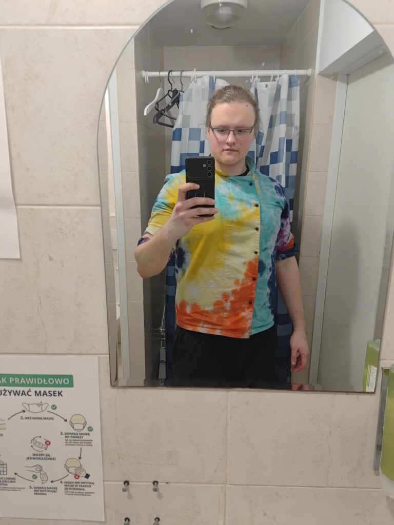 Tried tie-dying my blouse