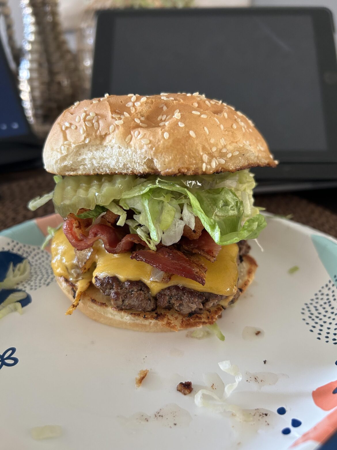 Homemade Burger for Lunch