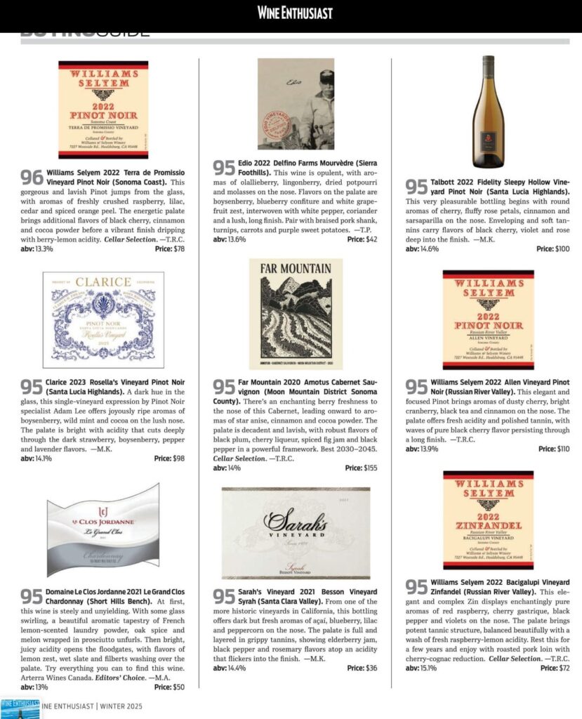 Yes they make great wine. Yes it’s pay to play, but who thought putting 11 of the first 18 wines in the buyers guide was a great marketing idea?