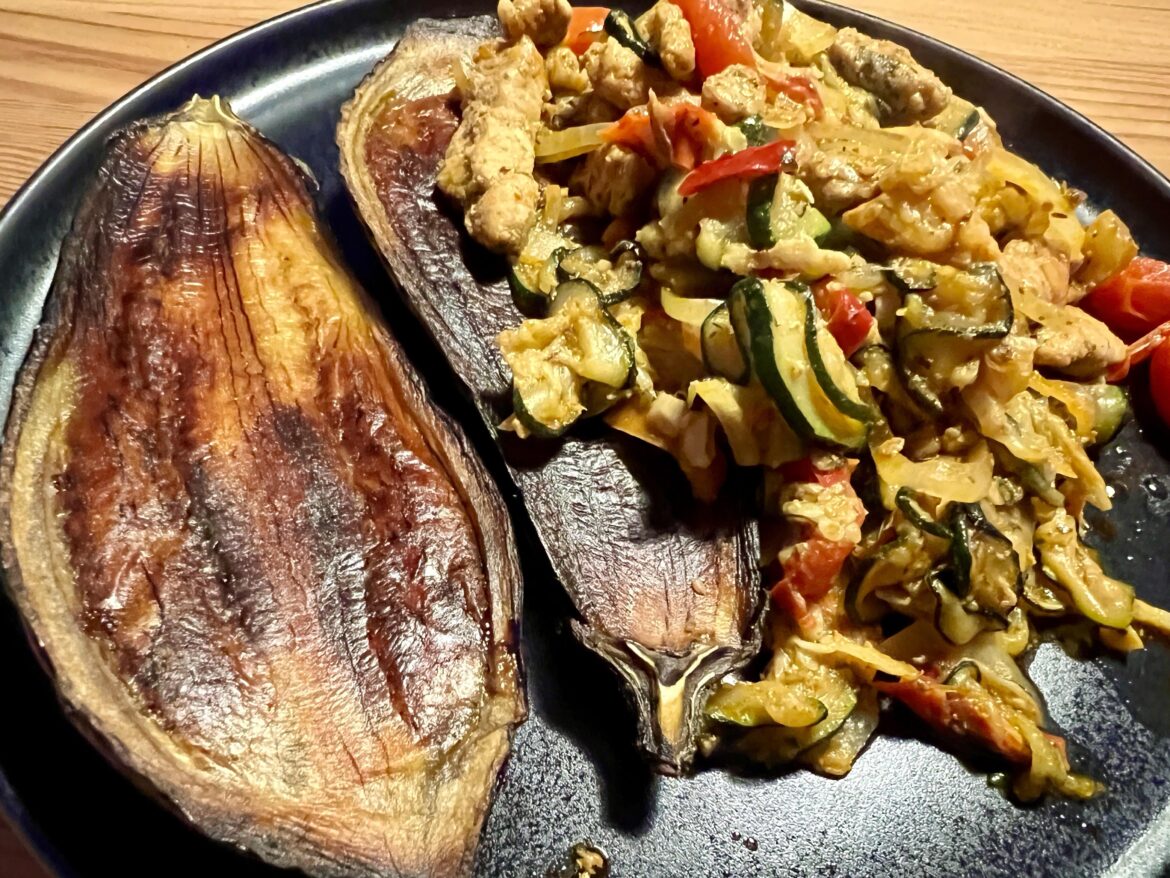 Roasted eggplant
