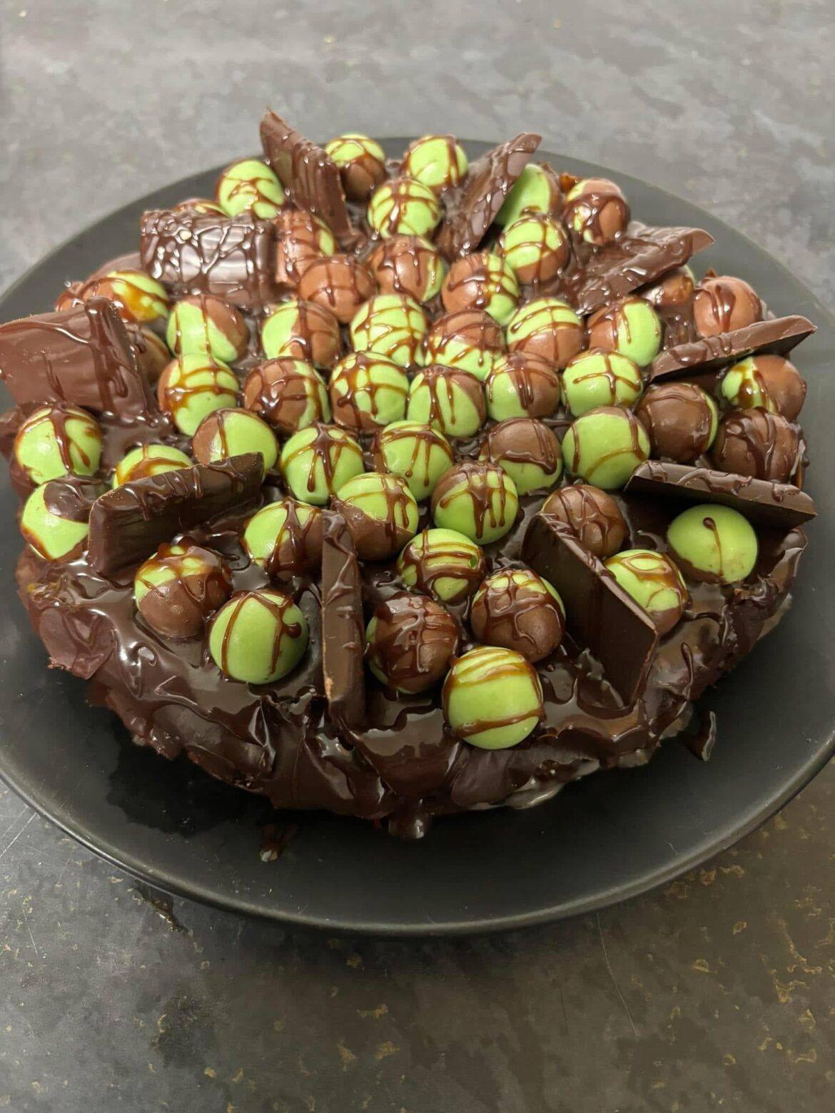 Mint chocolate baked cheesecake Mint chocolate baked cheesecake