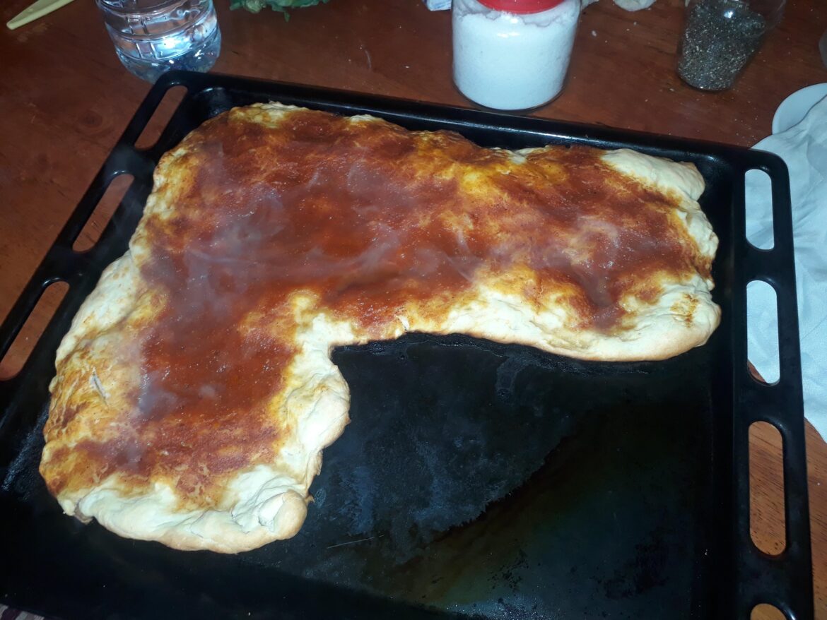 First time making pizza