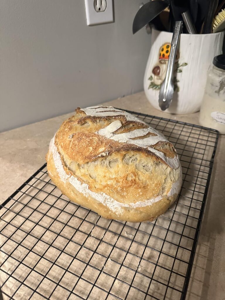 I did it 🥲 I made a loaf of bread