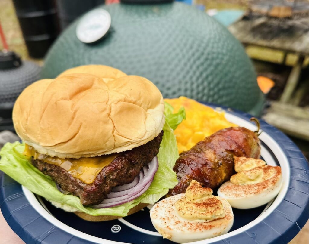 Chorizo Beef Burgers and ABTs off the egg today. Chorizo Beef Burgers and ABTs off the egg today.