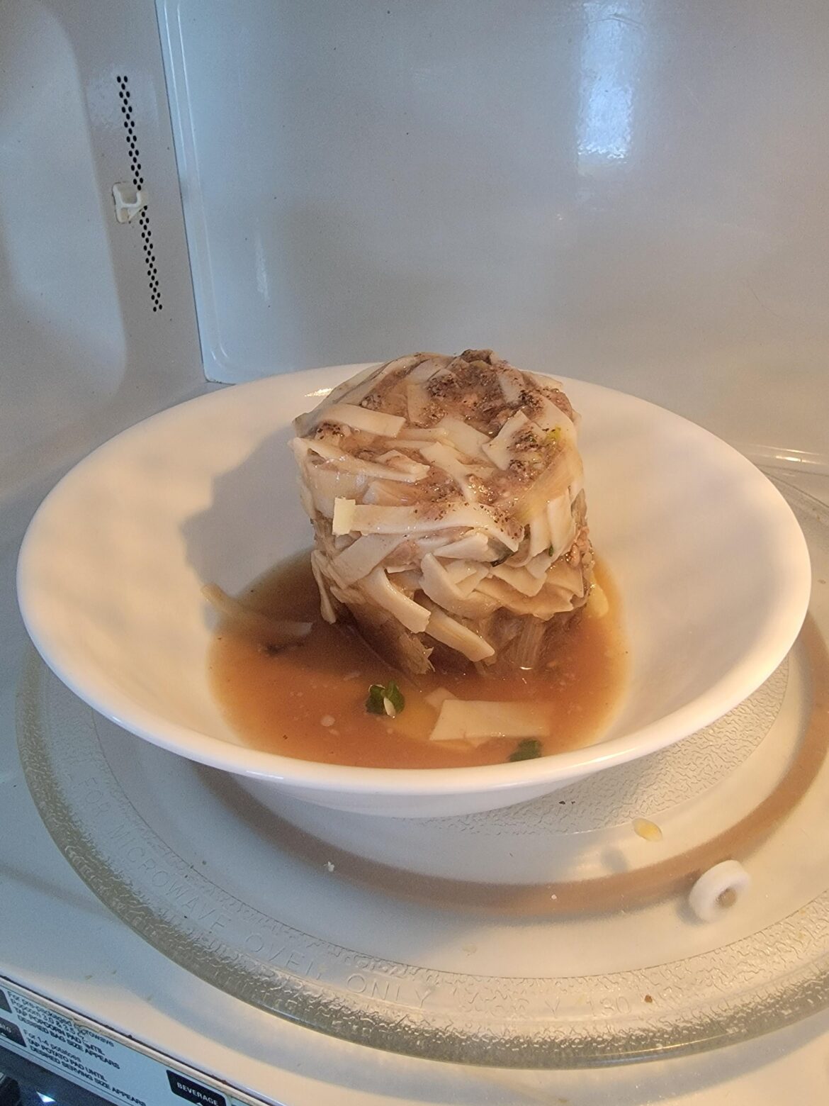 Reheating pho that my wife left in her car overnight in sub zero temps