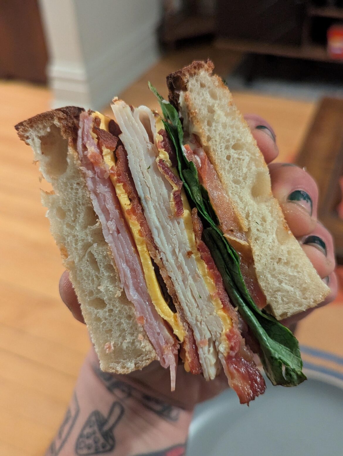 Wife makes the bread, I make the sandwiches.