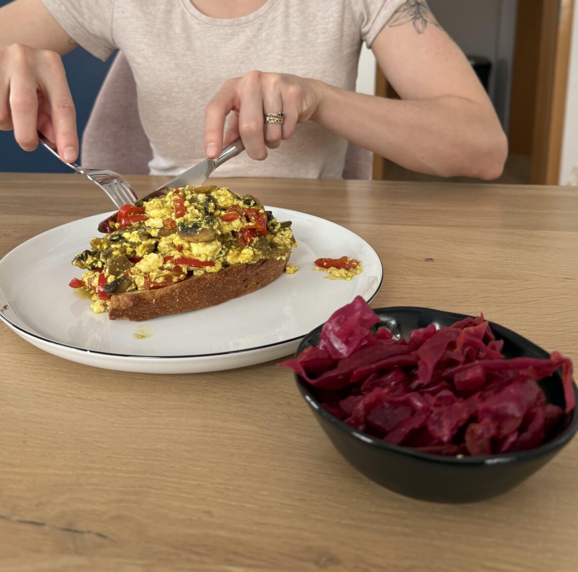 Silken Tofu Scramble: Perfect Light Lunch. Do You Make It Too? What's Your Favorite Way?