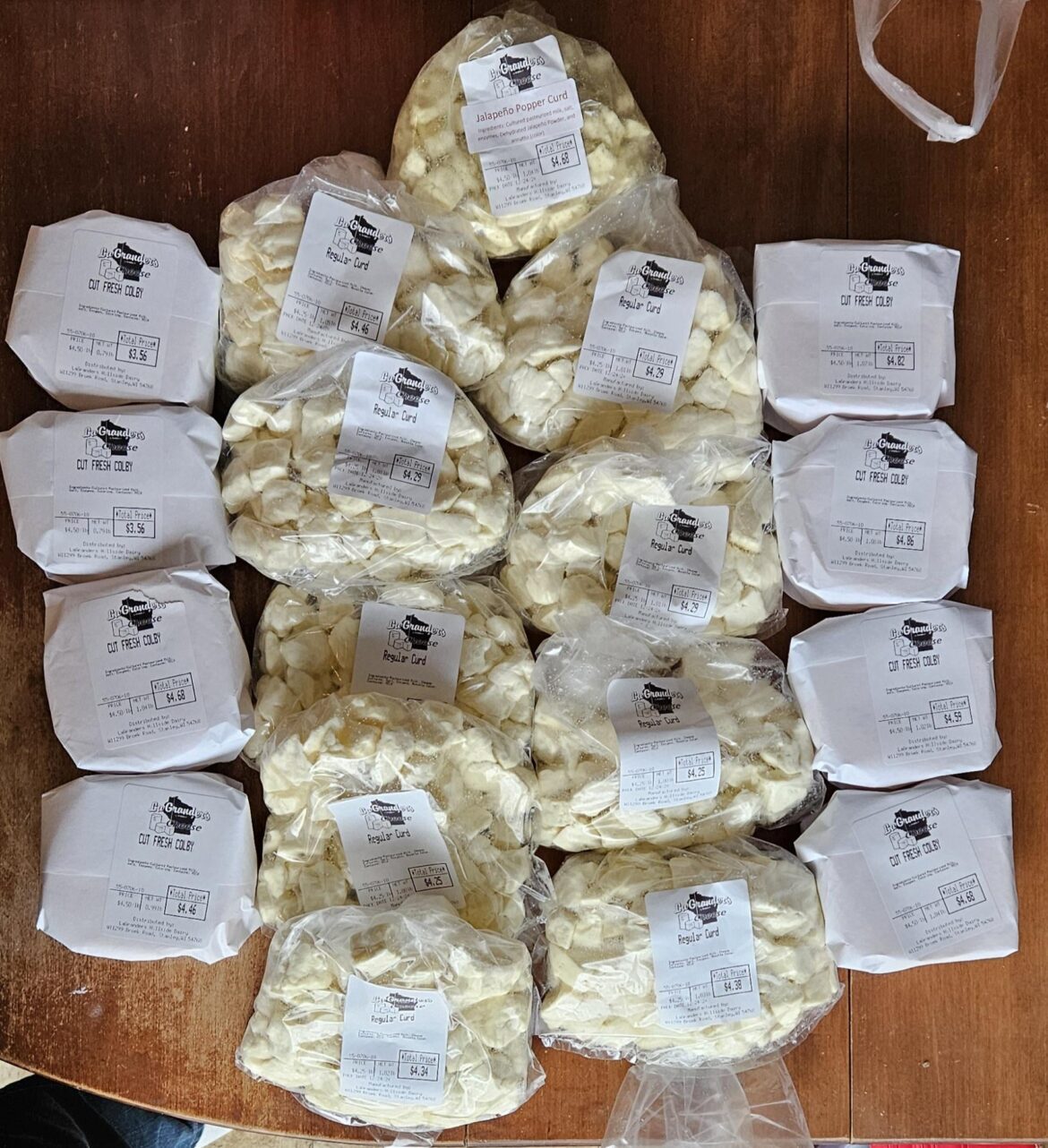 Fresh curds and Colby for Christmas presents
