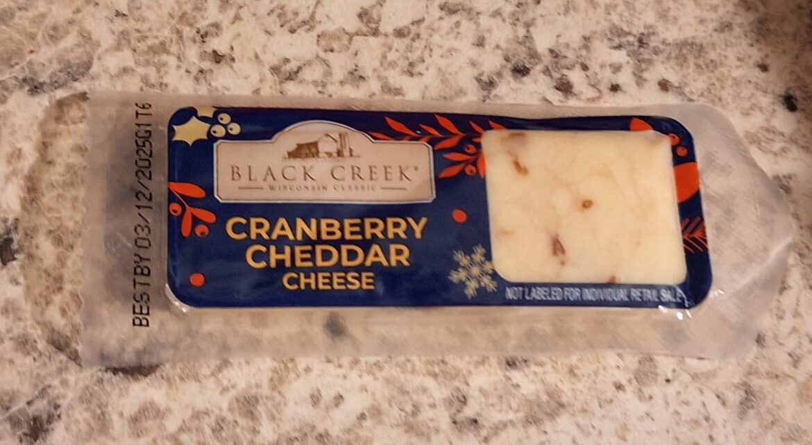my Advent calendar ended on a pretty good note. normally I don't like fruity cheeses but this is pretty good.