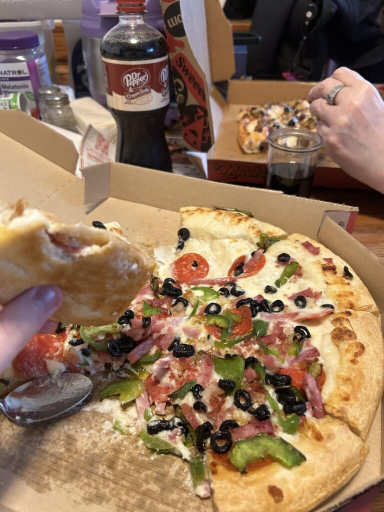 This pizza from pizza hut