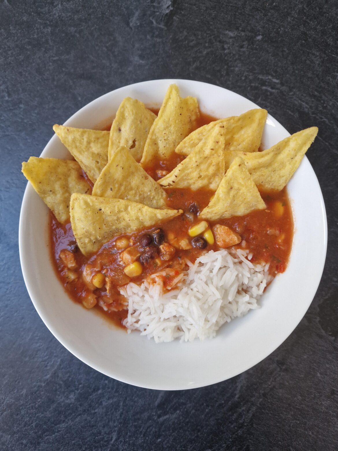 Tortilla chicken soup & rice