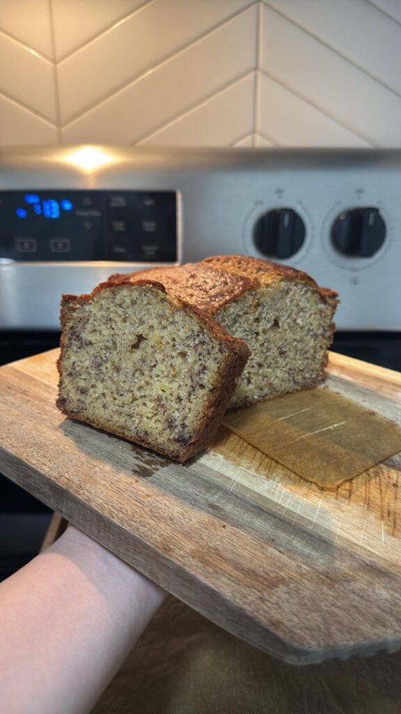 Banana bread. I don't really bake, first few times baking. Recipe in comments.