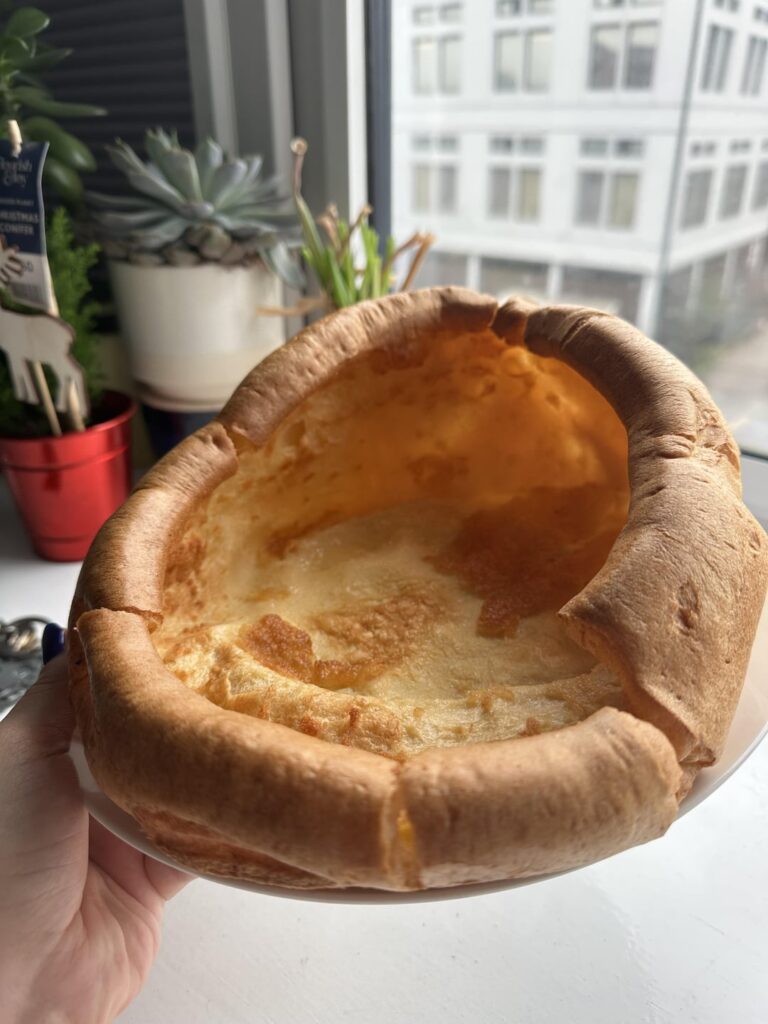 My first monstrous-size Yorkshire pudding.