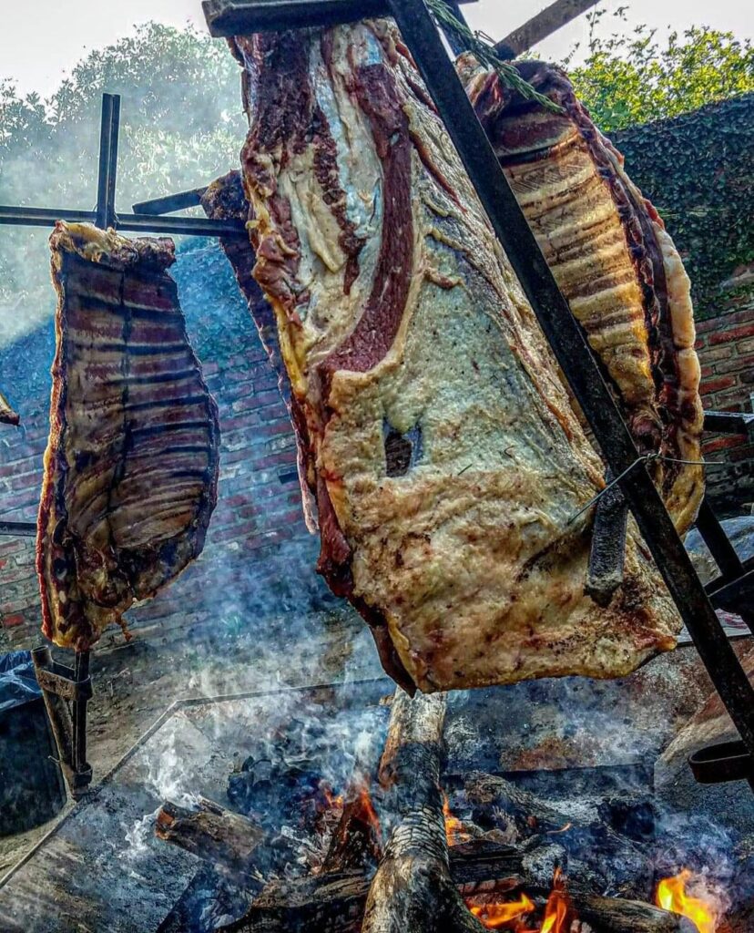 Asado argentino, se arranco