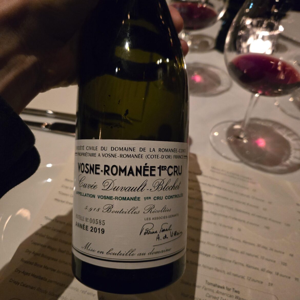2019 DRC Vosne Romanee 1er Cru Duvault Blochet