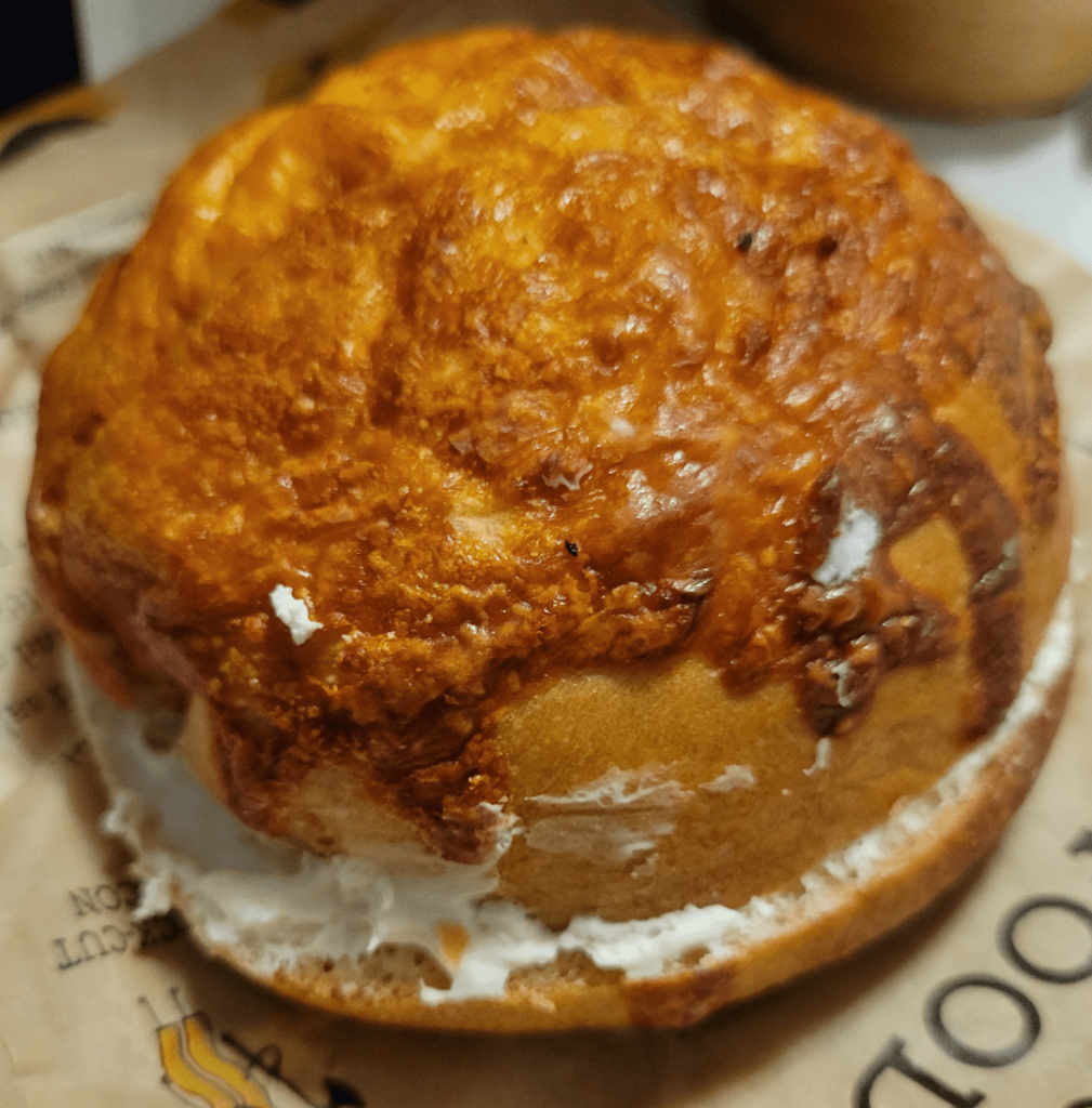 6 cheese bagel with cream cheese