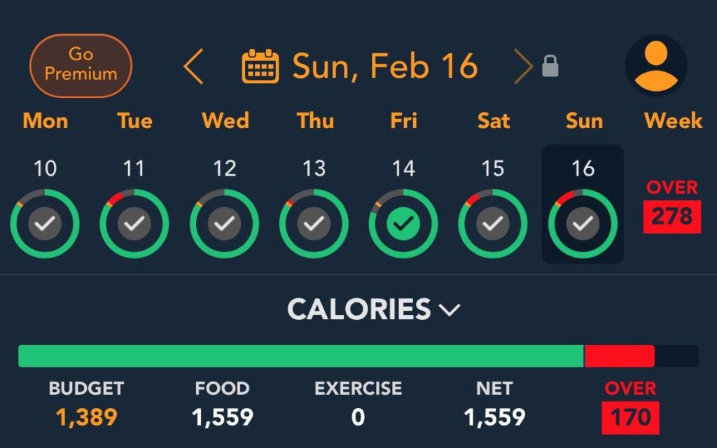 I just keep going over… should I track my workouts or keep trying to push to be under? I just keep going over… should I track my workouts or keep trying to push to be under?