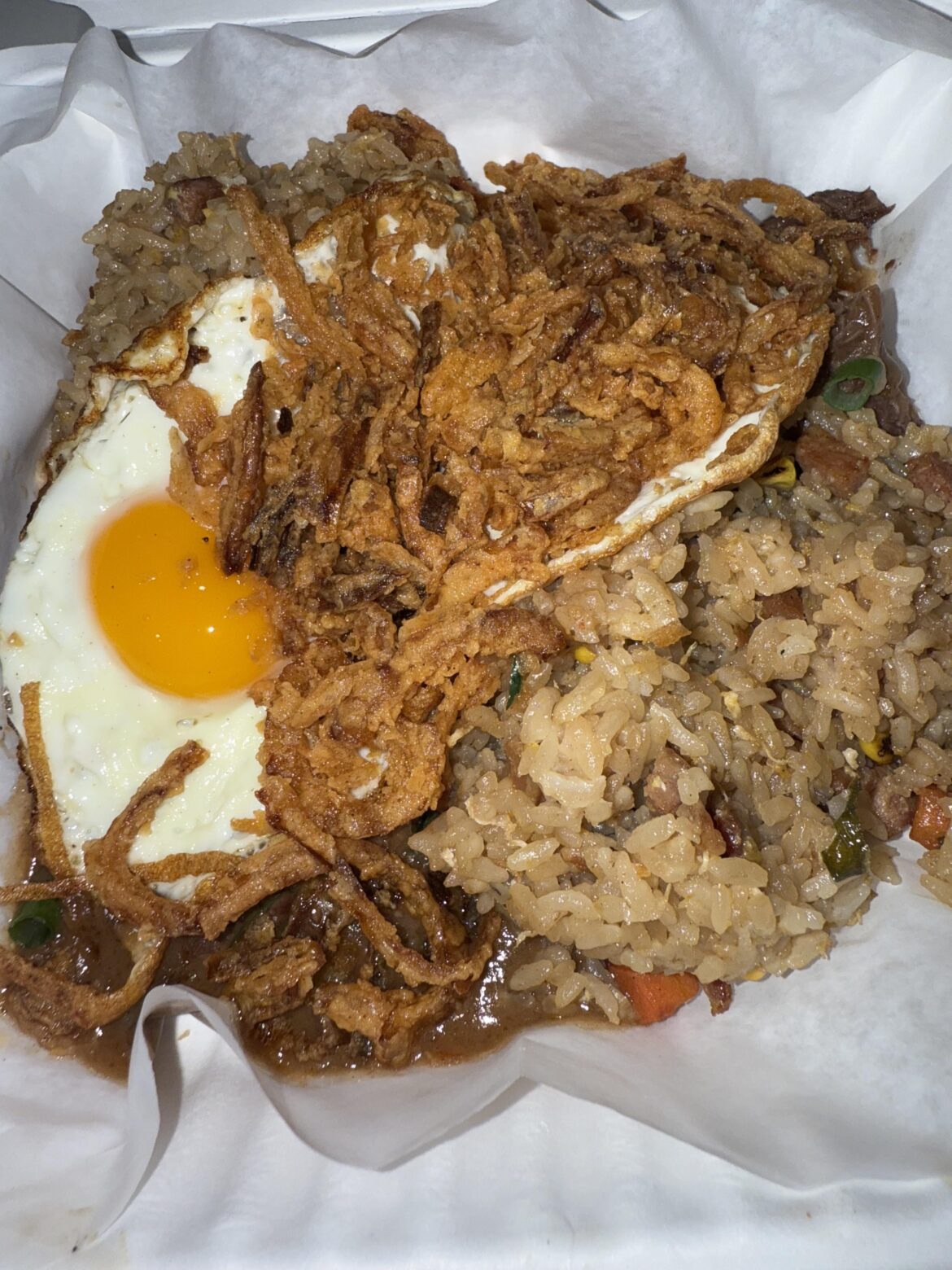 Loco moco for dine la at canoe house