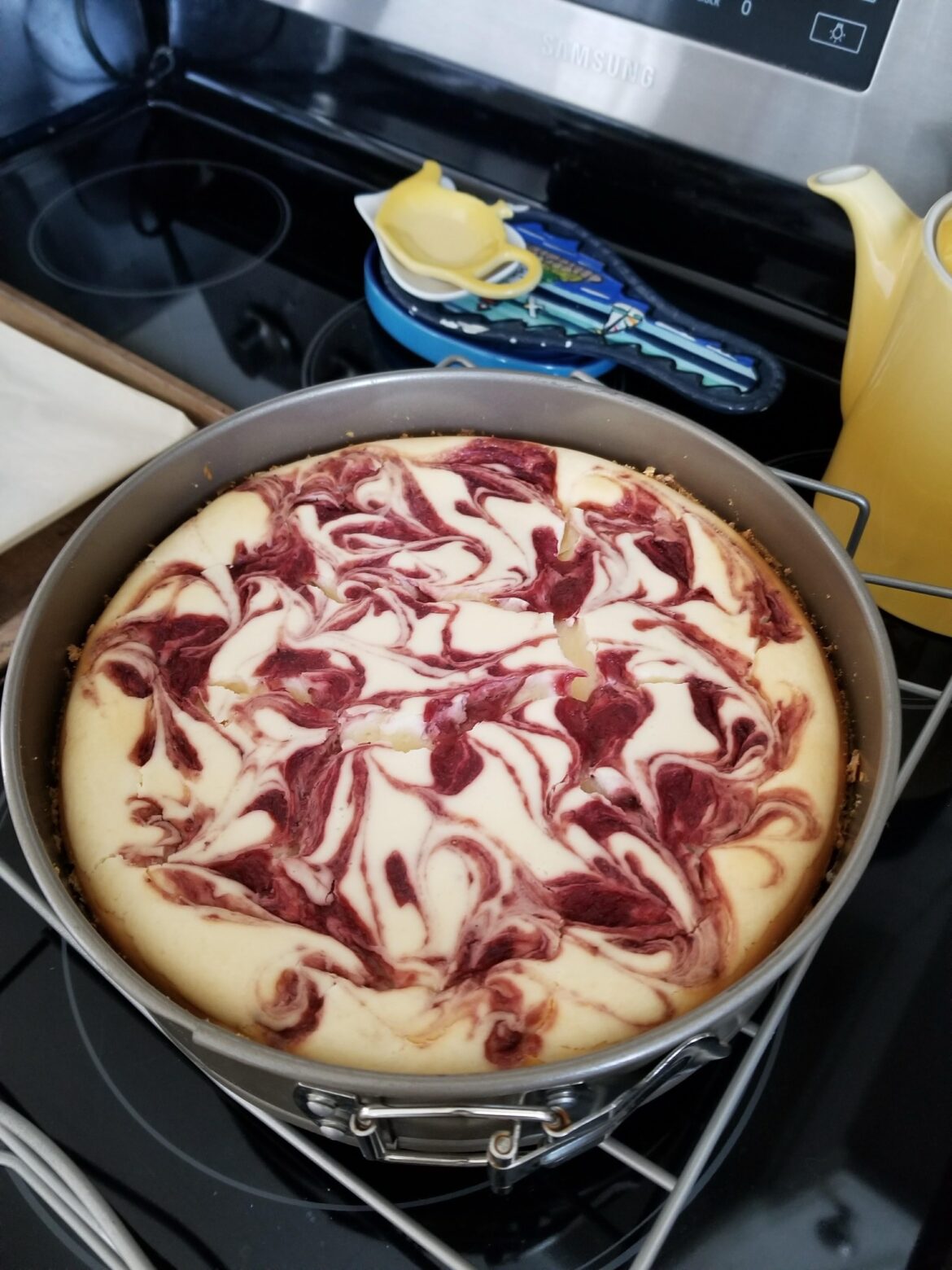 Made a cheesecake for my boyfriend’s birthday!