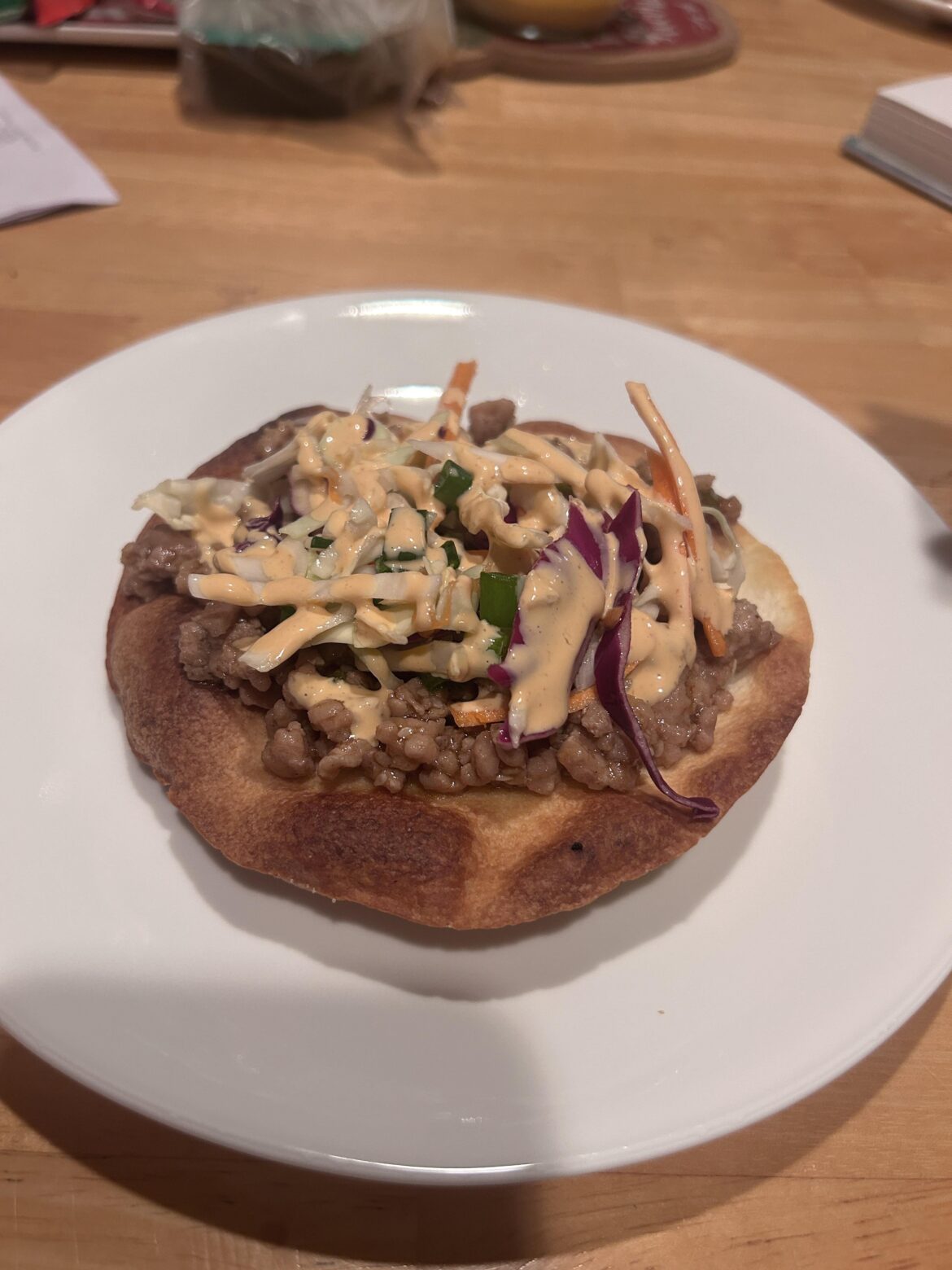 Sweet and Spicy Hoisin Pork Tostadas