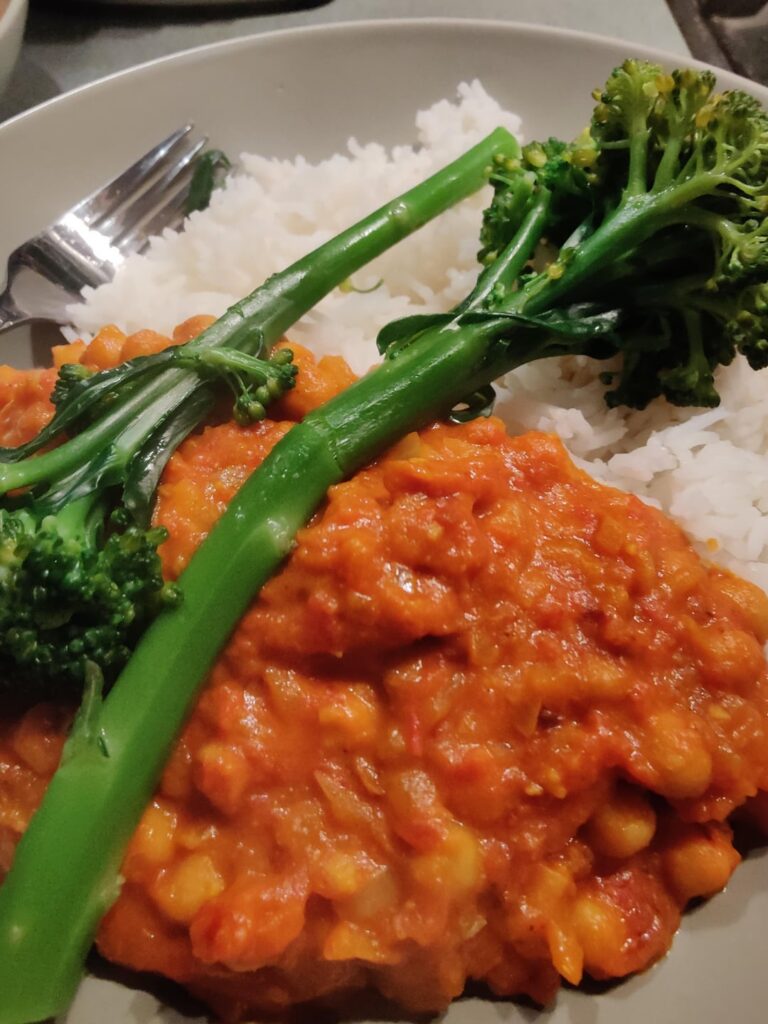 Coconut chickpea curry