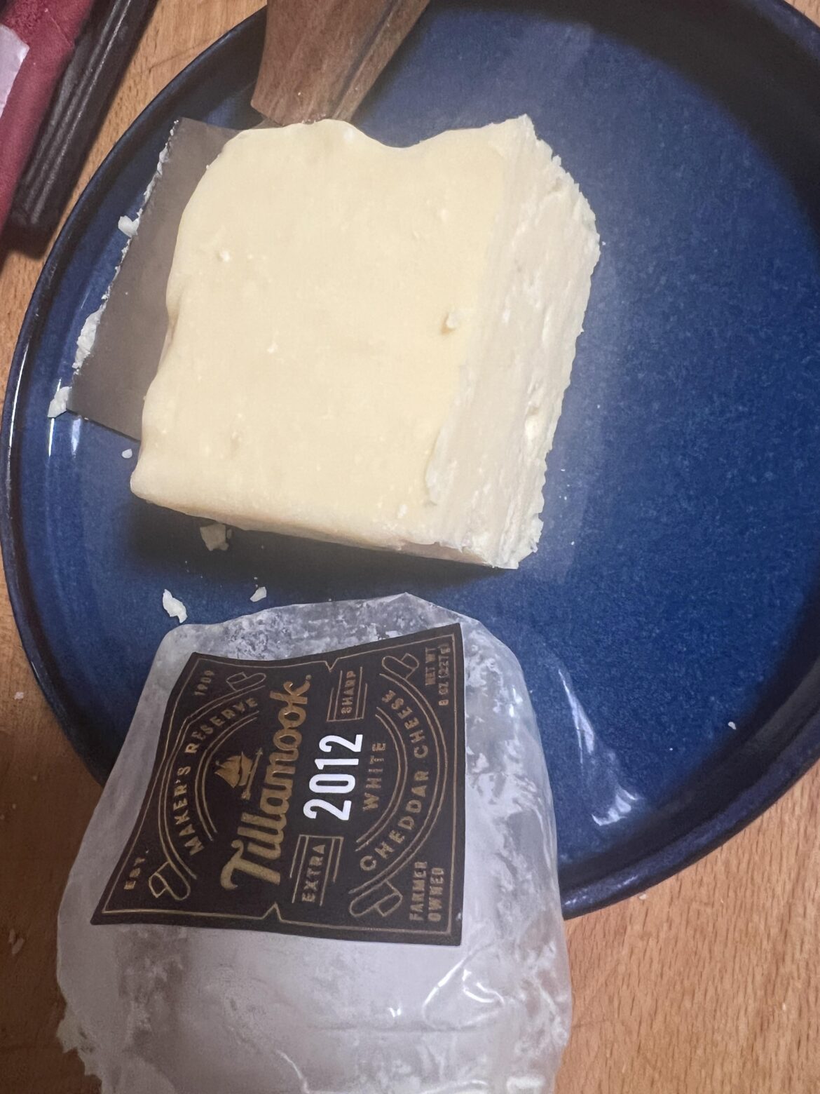 Our Christmas Day snack is a 12 year Tillamook white cheddar. So crumbly and delicious!!