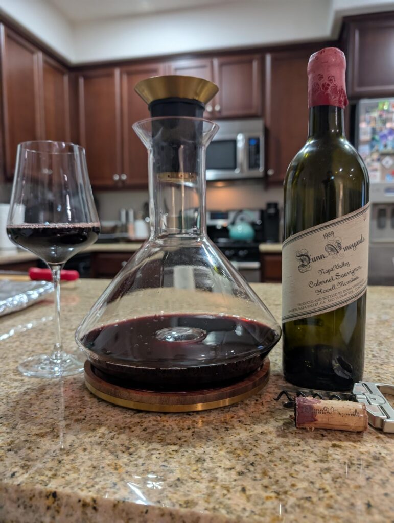 1989 Dunn Howell Mountain to cap off an insane month