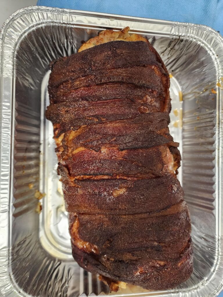 Bacon wrapped porkloin