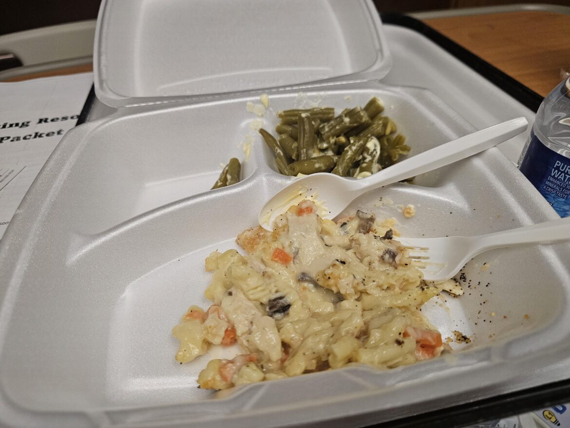 This is what they were serving in the ER before I was finally admitted to the hospital and moved upstairs. I have no idea what it was.