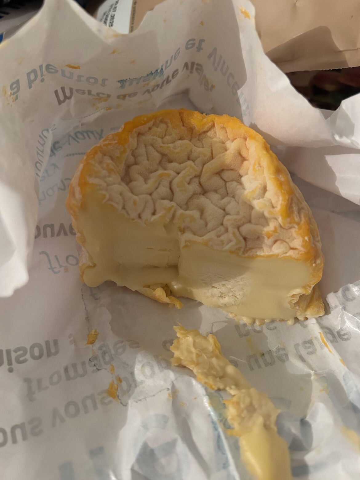 this cheese looks like a brain but is perhaps my sleeper favorite (langres). I love France so much