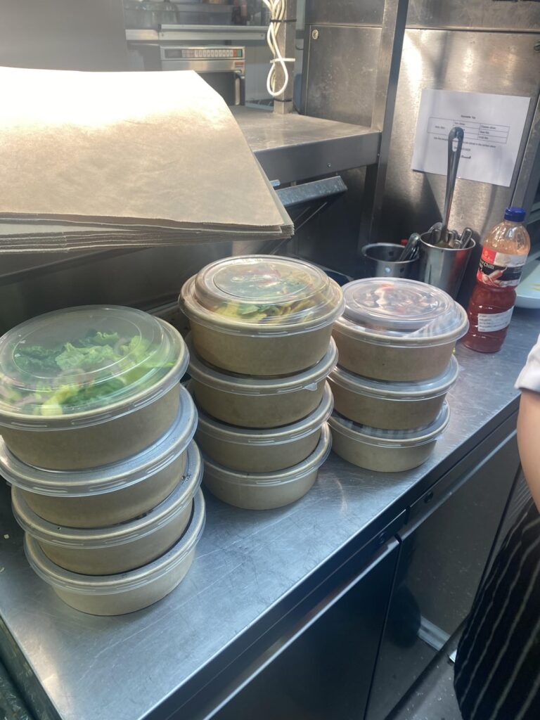 Had to transfer an entire funeral wake’s buffet into takeaway after the star of the funerals best friend died half way through…