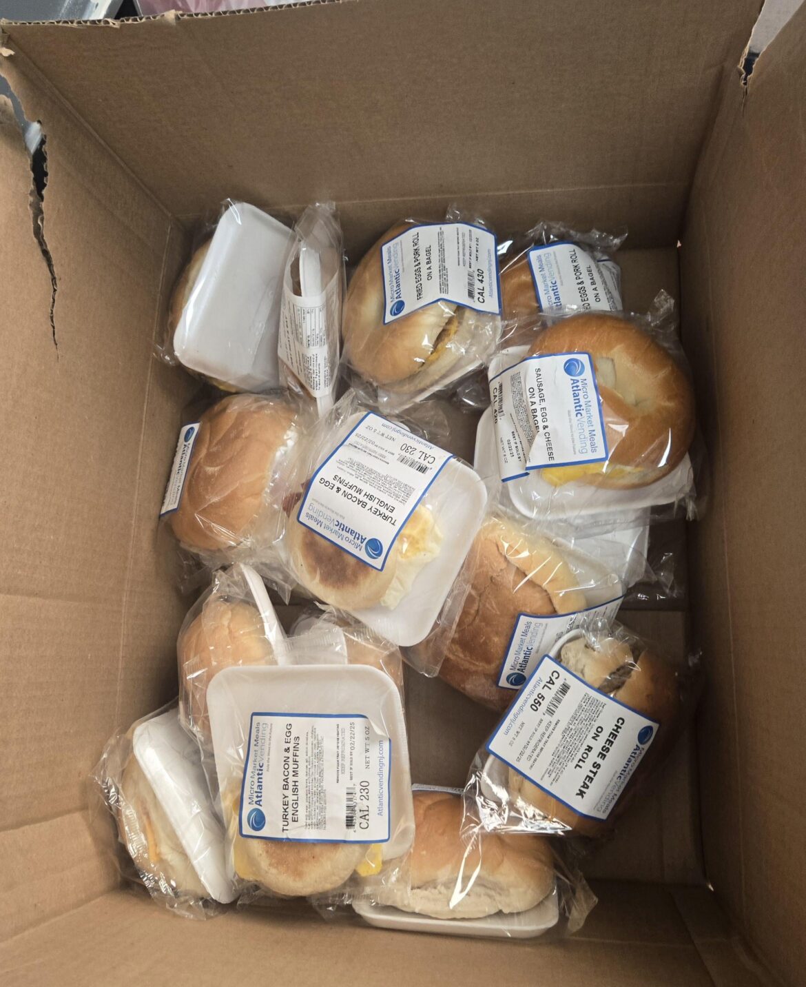 The machine guy at work gave away all his extra sandwiches that didn't fit into vending machine because it is friday