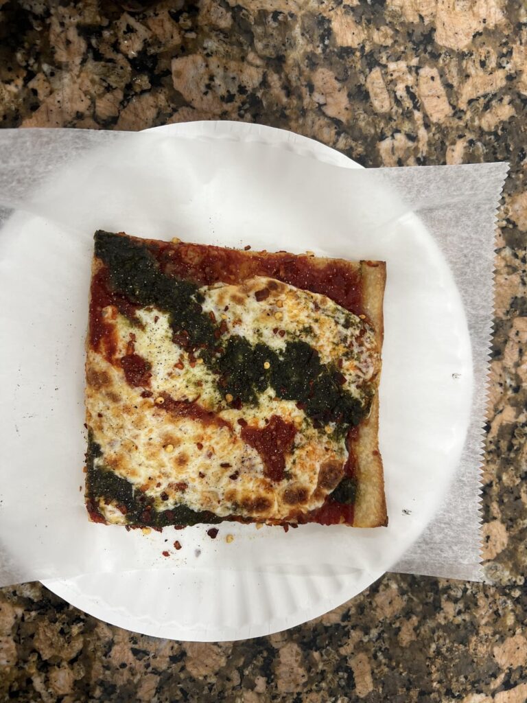 How many calories for this slice of pizza