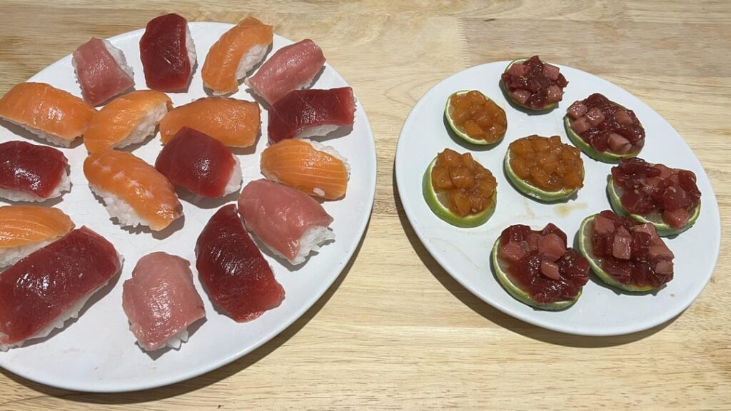 First homemade sushi + tartar