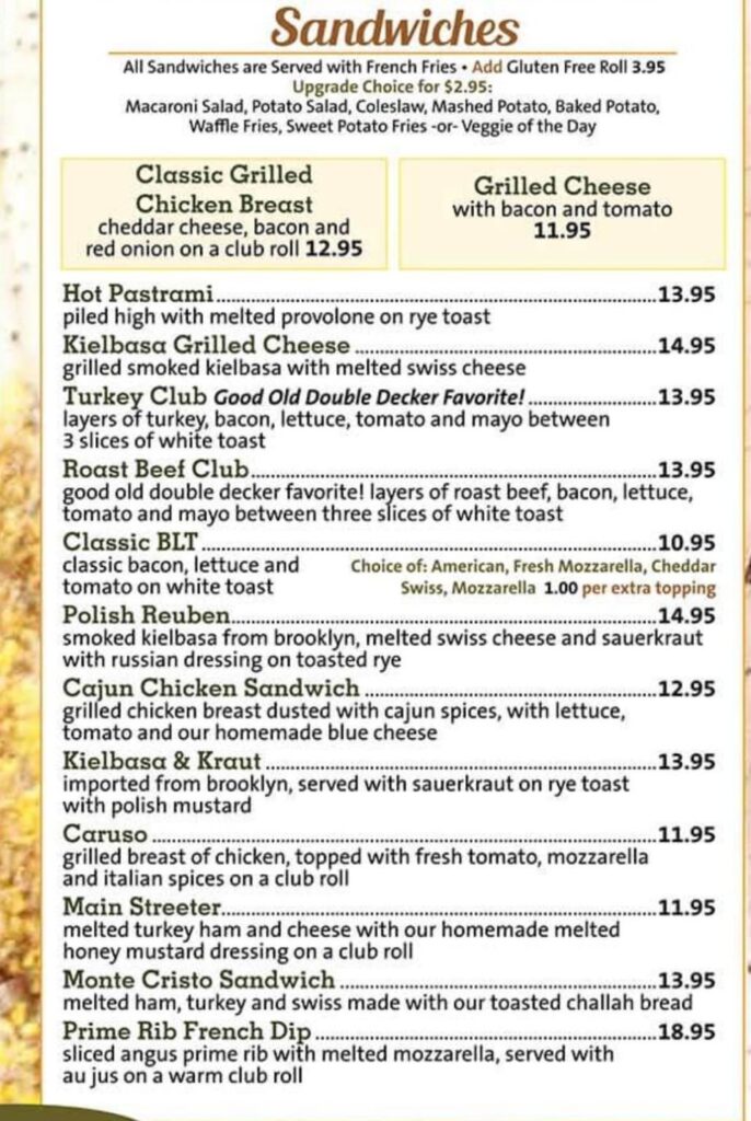 What would be the lowest calorie item on this menu