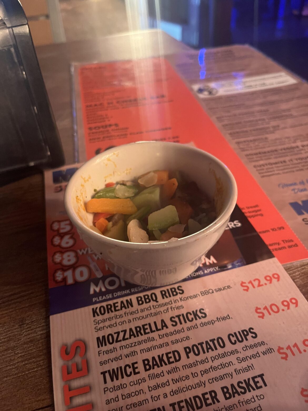 $8 steamed vegetables of the day